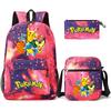 Backpack Teen Student School Bag Three-piece Pencil Case Crossbody Bag