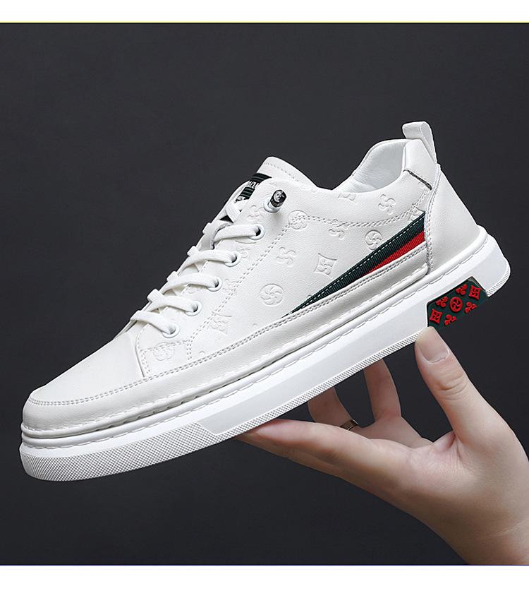 

2025 новая мода тренд хай-энд кэжуал всесезонные универсальные трендовые туфли мужские кеды белые туфли мужские повседневные туфли 44 белый