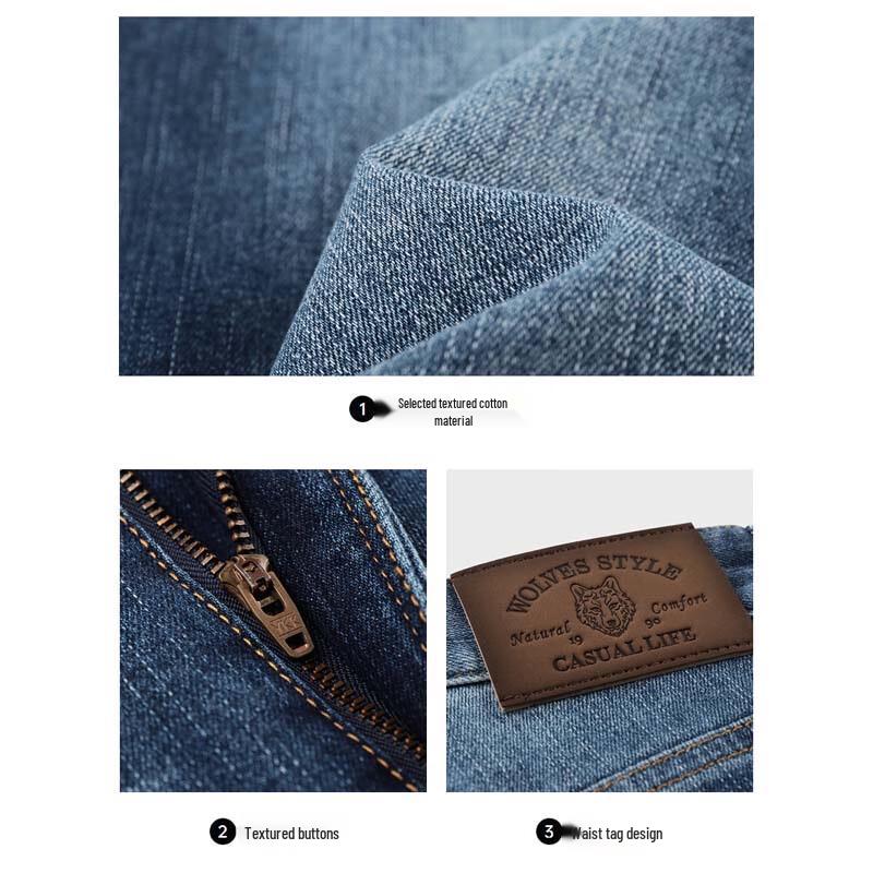 Septwolves Men's Washed Straight Leg Jeans