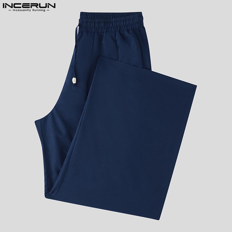 INCERUN Two Pieces Men Short Sleeve T-shirts Long Pants Casual Loungewear Sets