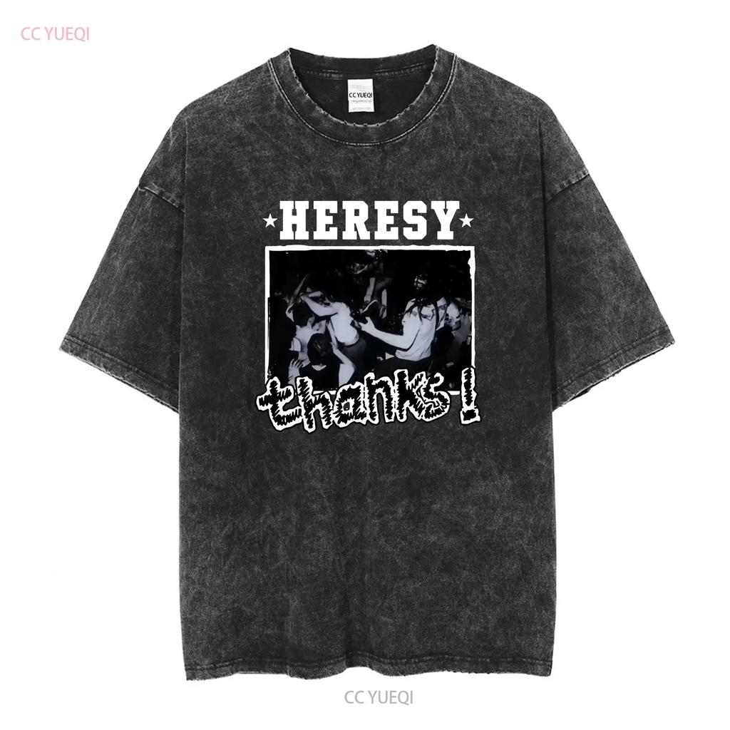 Heresy T-Shirt Danke ep UK Hardcore Softstyle 9 Farbvarianten lange oder kurze Ärmel vintage gewaschen lässig stilvoll weich dehnbar