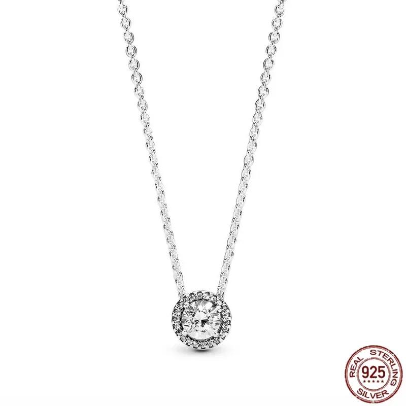 Collana a Cuore in Argento 925 Regalo di Natale Compleanno per Donne Gioielli Rotondi Lucidi Raffinati Fascino Classico Sorpresa