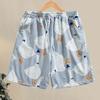 Men Beach Shorts Elastic Waist Adjustable Drawstring Cartoon Goose Print Beach Shorts Quick Drying Leisure Shorts