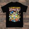 The Simpsons Zombies T-shirt Cotton Zombies Casual Short-Sleeve Cotton Crew Neck T-Shirt for Men and Women Harajuku