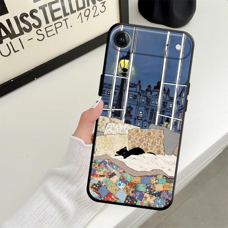 Cartoon Cat Case for Apple iPhone 17 Pro Max 11 13 12 16 14 15 Pro 7 8 XR XS MAX Air Funda Phone Cover