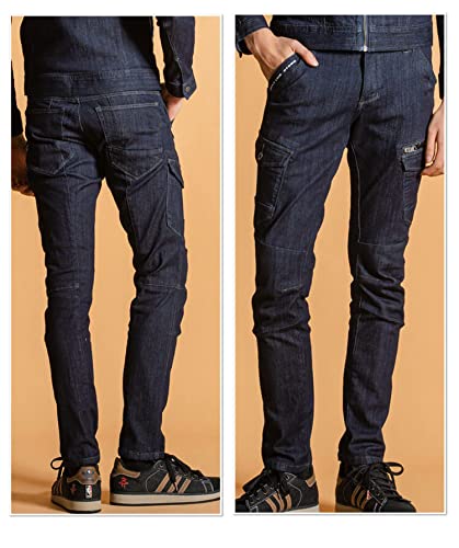 Eyes Frontier 3D Stretch Cargo Pants 7282 Denim Year-Round Workwear 82 24 Deep Indigo