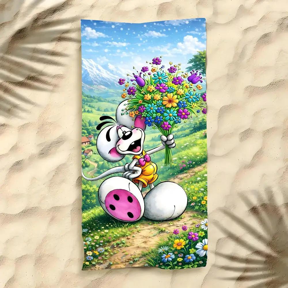 Cartoon Diddl Mouse Soft Pool Gift for Travel Gym Shower Camping Quick Dry Sports Large Beach Towel