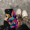 Applicable to Apple 15 color graffiti cartoon rabbit iphone13promax mobile phone case 12 all-inclusive personality 14 tide