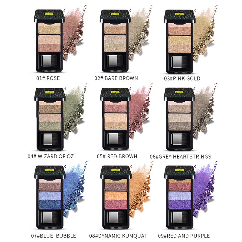 Pudaier Pearlescent Three-dimensional Colorful Gradient Two-color Eye Shadow