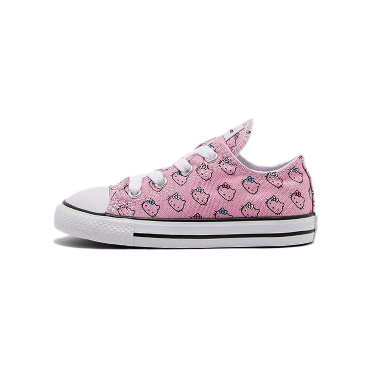 Converse Hello Kitty X Chuck Taylor All Star Low TD Prism Pink Baby Sneakers White 764639C