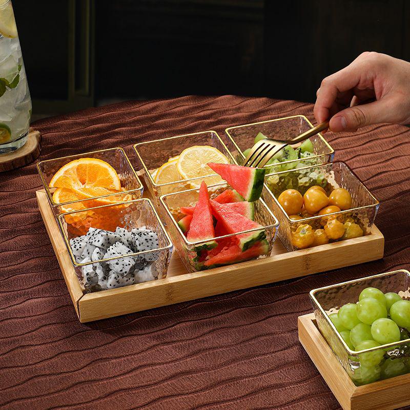 Acrylic Divided Fruit & Snack Plate Set for Restaurants