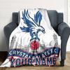 1pc Crystal Palace F.C Blanket with Custom Name, Gift, for Men and Women, Soft Blanket, Good for Sofa Bed Couch Travel, Lightweight Flannel Blanket