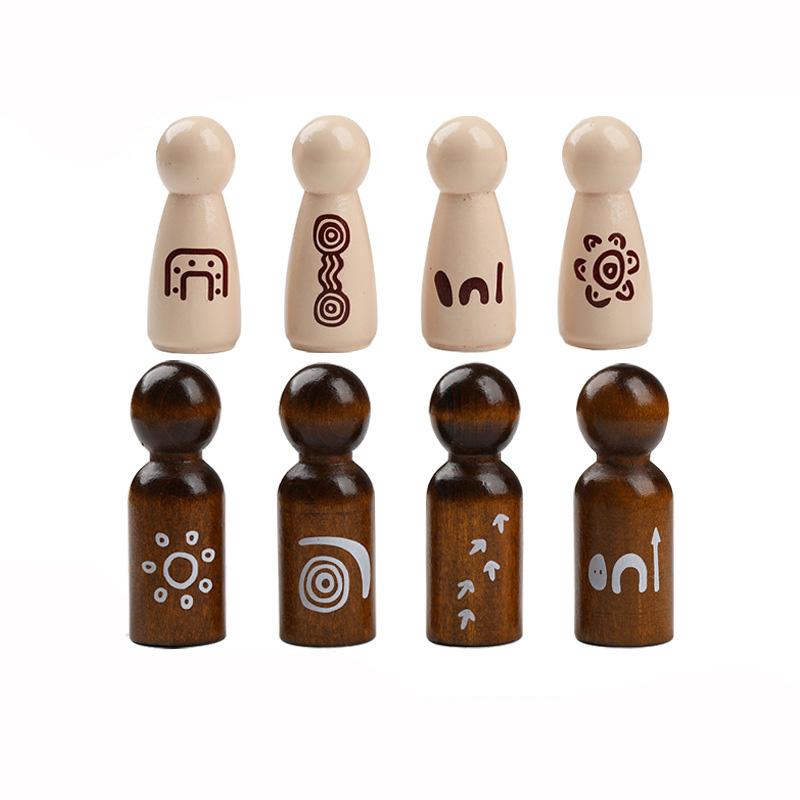 8 Pack Wooden Peg Dolls Peg People Peg Doll Bodies Natural Wood Shapes Figures Decorative Peg Doll People