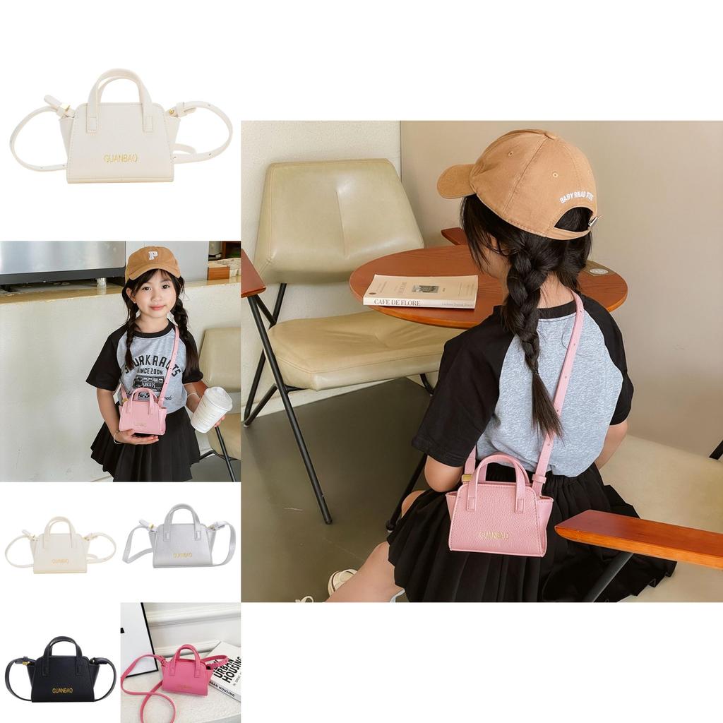 Fashionable Korean Style Mini Shoulder Bag For Kids In Trendy Solid Colors