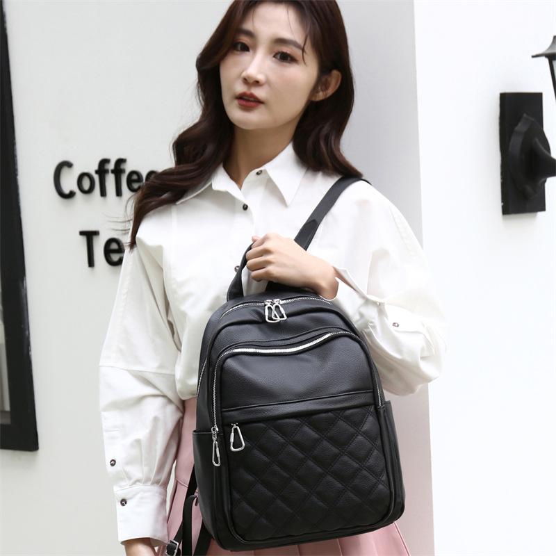 Backpack Women's New Spring and Summer Fashion Small Backpack Diamond Embroidered Thread Backpack Women