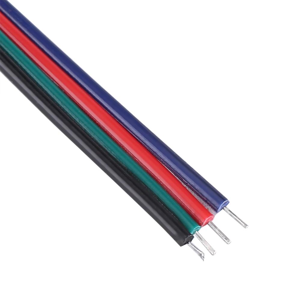 20pcs 4 Pin Cable Connector Wires for 5050Celsius3528Celsius3014 RGB LED Strip Lights 10cm Length Female