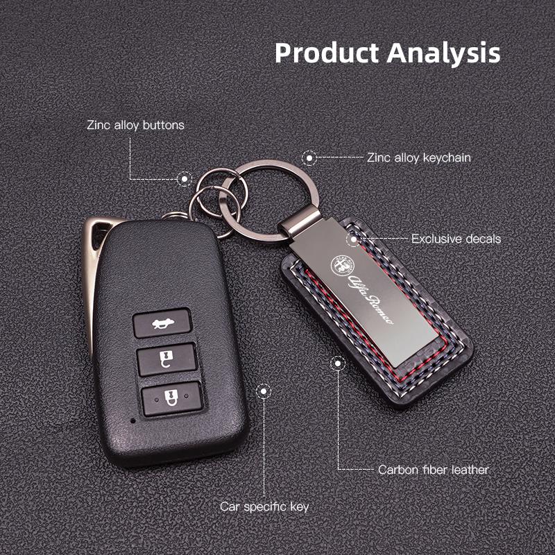 Autó matricák Alfa Romeohoz Fém/Bőr Autó logó Kulcstartó Kulcstartó medál Alfa Romeo 4C 159 166 Spiderhez