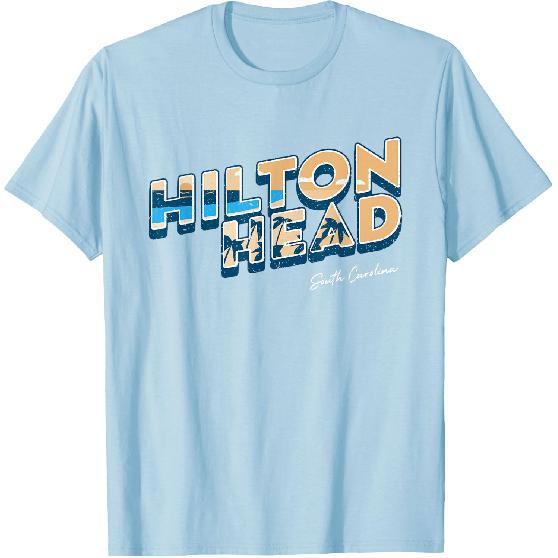 Hilton Head Island South Carolina Beach Vacation Vintage T-Shirt for Men Women Kids