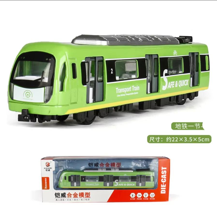 Carro Ferroviario Grande Simulazione Lega Modello Treno Città Metallo Pressofuso Metropolitana Suono e Luce Auto a Retrazione Giocattolo per Bambini Regalo Ragazzo B071