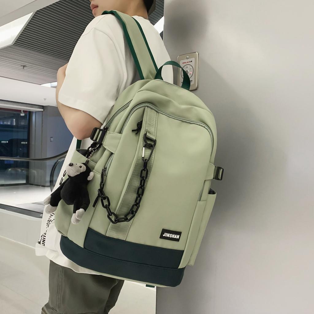 Schoolbag trendy brand fashionable versatile trendy cool college student backpack simple backpack female large capacity high school junior