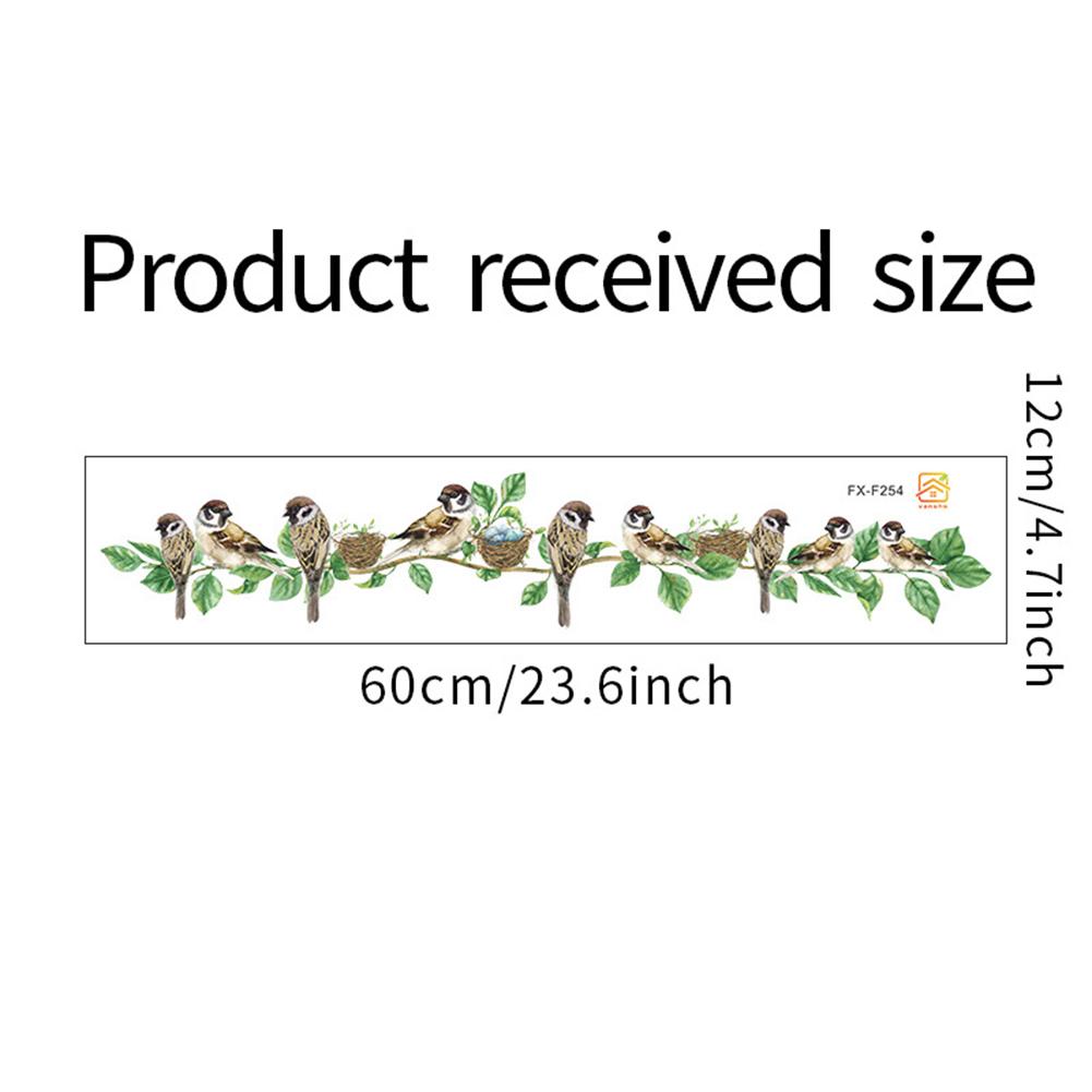 Bird Vine Wall Stickers Sofa Background Vinyl Wall Art DIY Home Decoration Living Room Decal Mural PVC Removable