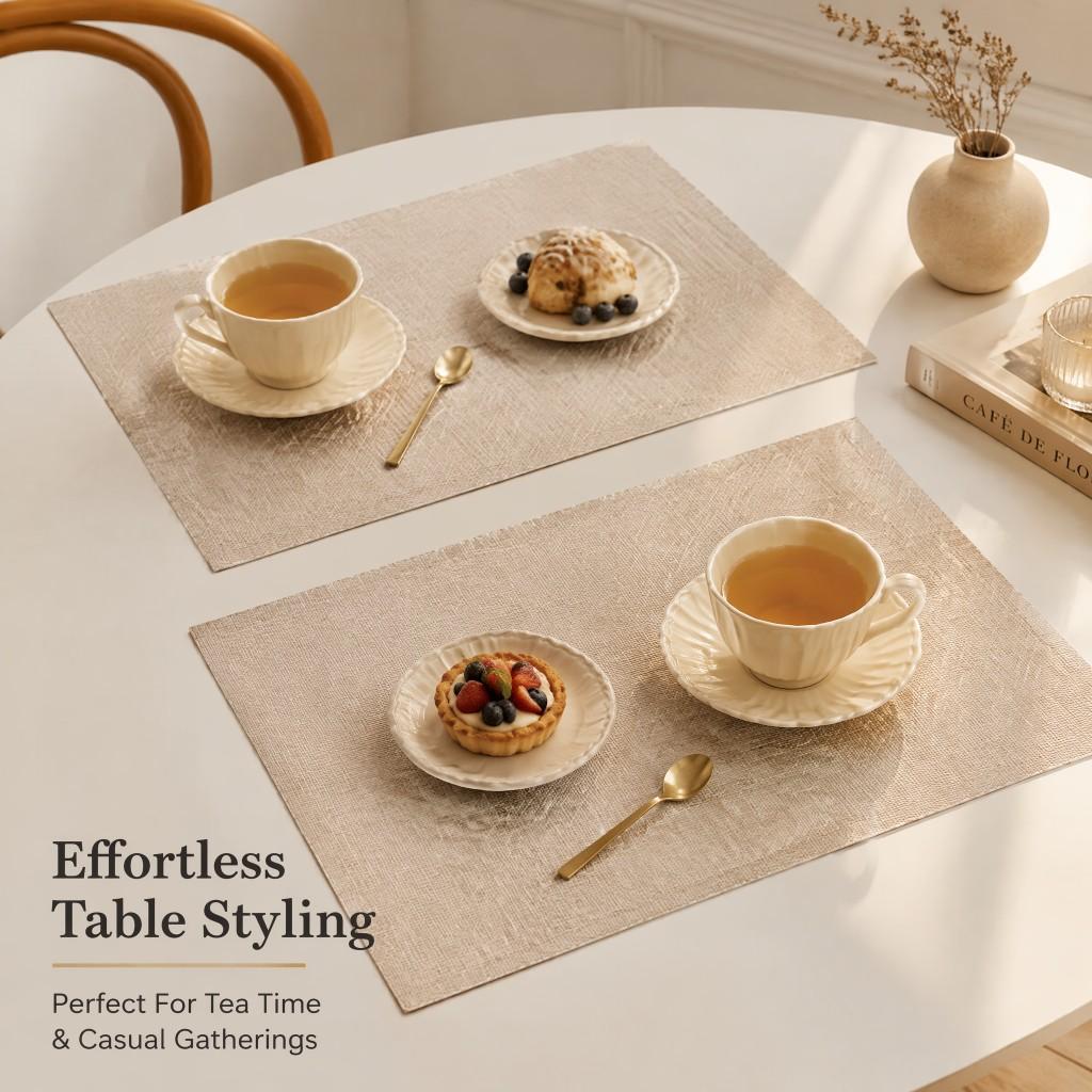 8PCS square simple PVC tableware high-end western restaurant tablecloth placemat linen 30 * 45cm