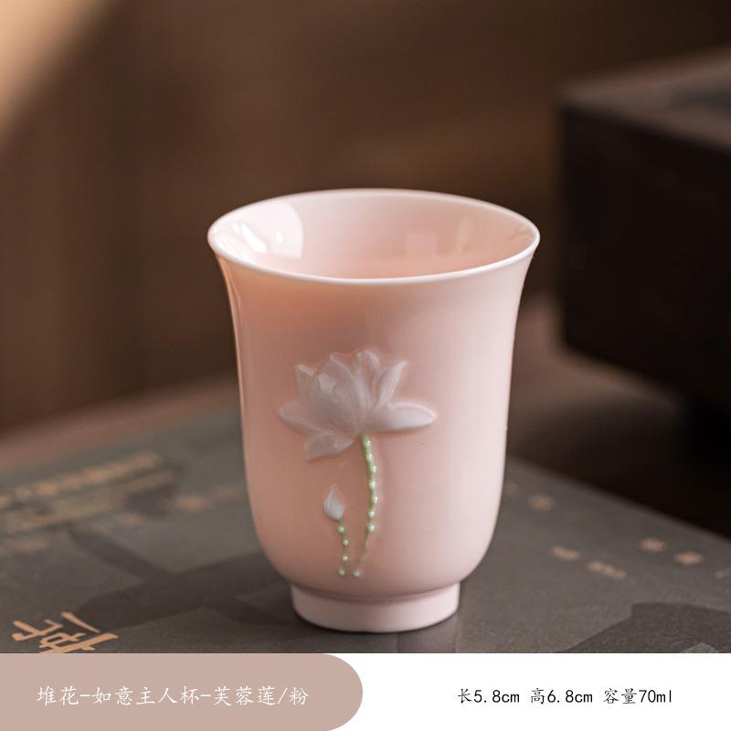 Расписанная вручную китайская чайная чашка с цветочным дизайном, премиальная мастерская чашка для чая Гунфу, художественная керамическая коллекционная чайная посуда