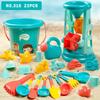 Strandspielzeug Schloss mit Wagen Meerestiere Sandformen Verkehrssand Strandschaufel Werkzeugset Interaktives Outdoor-Spiel für Kinder