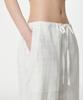 MUSINSA STANDARD WOMAN Women'S Plaid Lace Drawstring Wide Pants [Ivory]