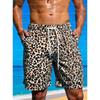 26 Summer Men Board Surf Shorts Tropical Plants Print Trunks Drawstring Elastic Quick Dry Hawaiian Beach Shorts Men Clothing