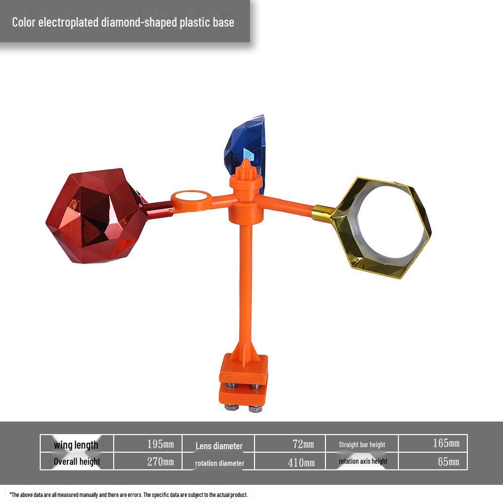 Odblaskowy odstraszacz ptaków zasilany energią słoneczną i wiatrową na farmy zewnętrzne i stawy rybne