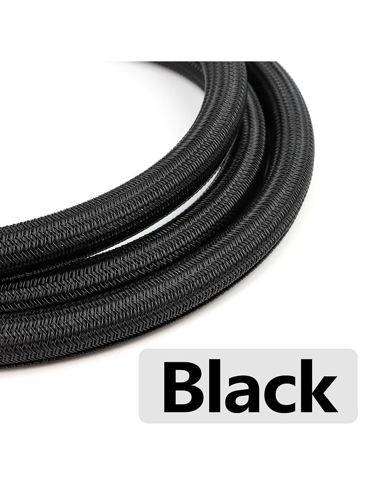 

3/8meters Cable Sleeve Pet Braided Insulated Sleeving 3mm~32mm Self-closed Sheath Wear Resistant High Protection Wire Organizer 3mm&1m чорний