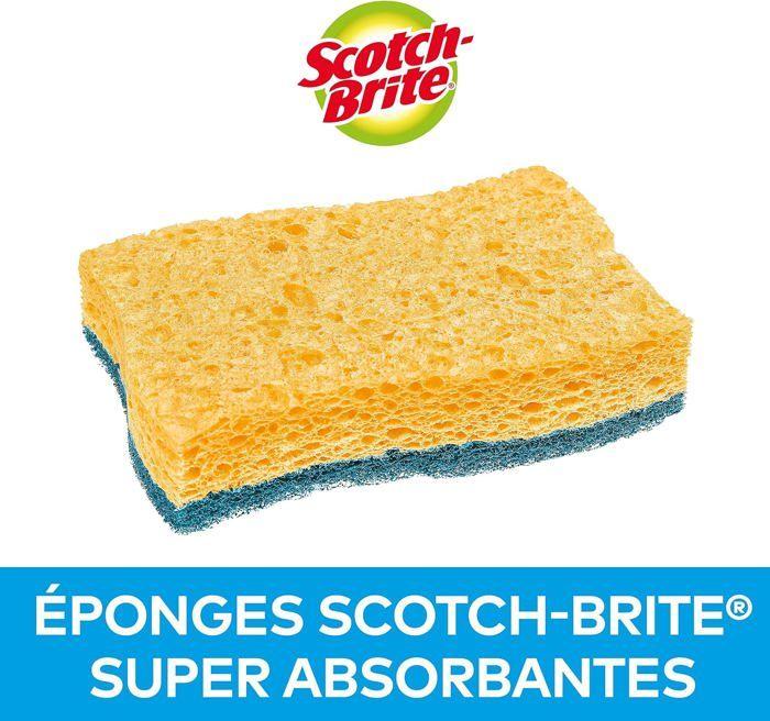 Scotch-Brite Delicate Éponge à Récurer en Cellulose non Rayante , 10 Pièces - Tampon à Récurer Très Absorbant, Bleu - Anti-rayures