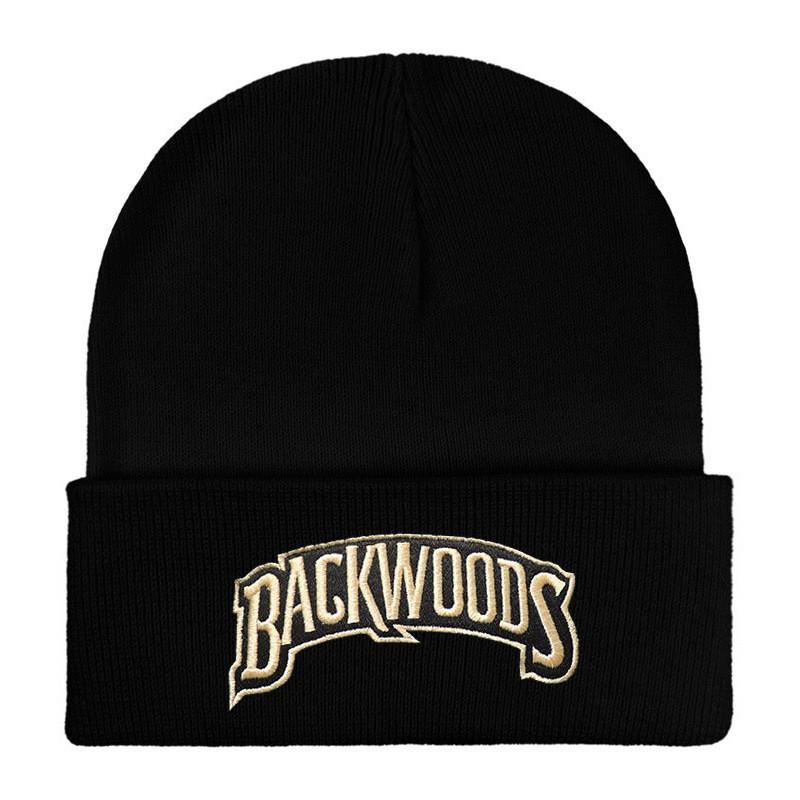 Backwoods Embroidered Beanie Hat With Adjustable Fit For Street Fashion And Cold Weather