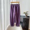 Autumn Plus Size Women's Elastic Waist Drawstring Loose High Stretch Cuffed Straight Leg Casual Pants