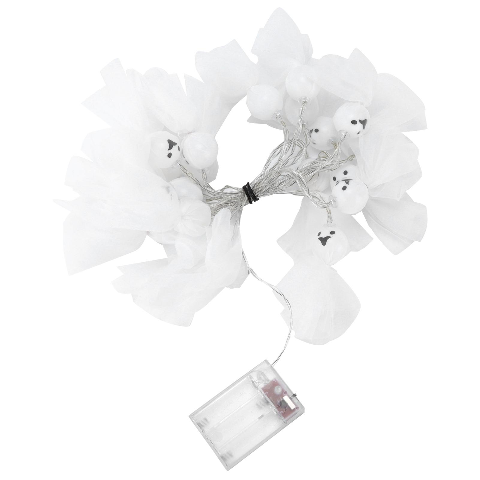 Скелетные огни Мини Портативные Работающие от батареек Энергосберегающие Светодиодные Огни Огни Черепа на Хэллоуин Cloth Ghost