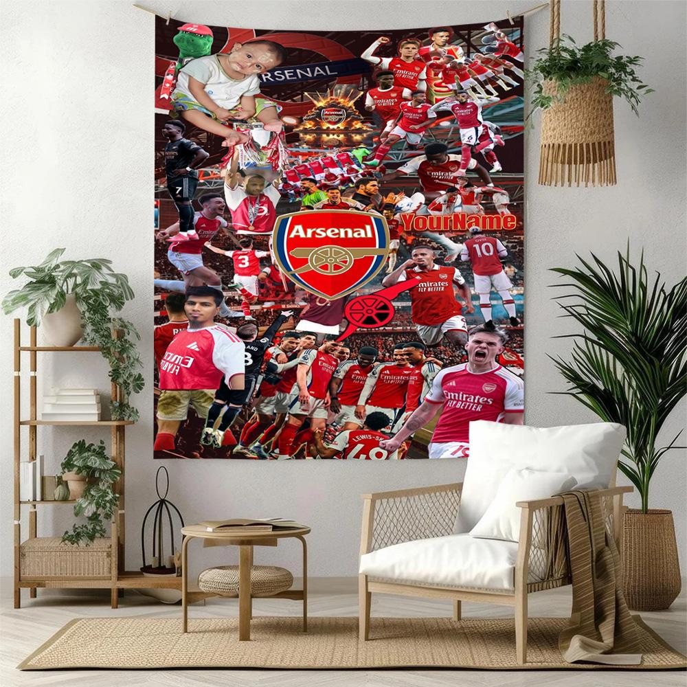 Arsenal Custom Your Name Wall Decor Tapestry Art For Pet Memorial Birthdaywedding Party Backdrop Family Gift
