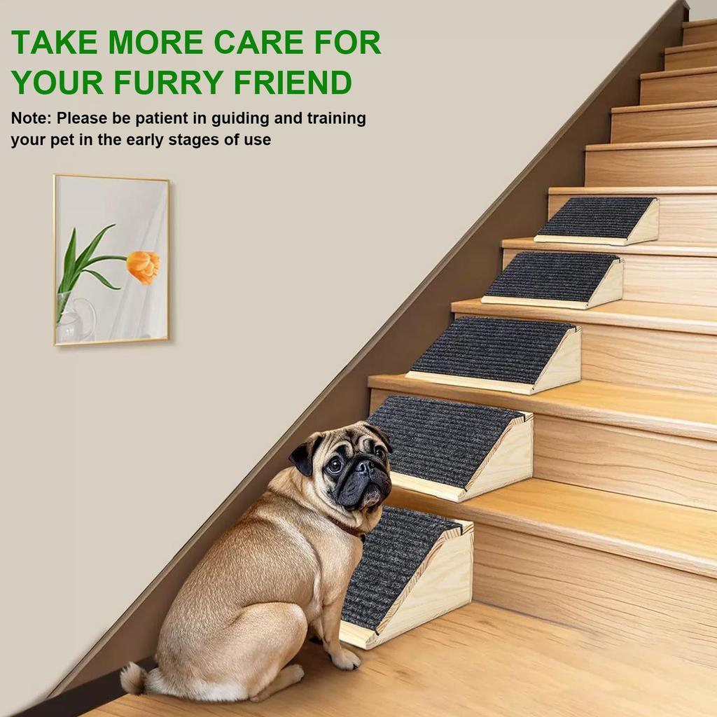 Pet Ramp Dog Steps For Bed Non-Slip Injured And Older Pets Cats Steps Safety Aid For High Places Home Couch Sofa Bedroom