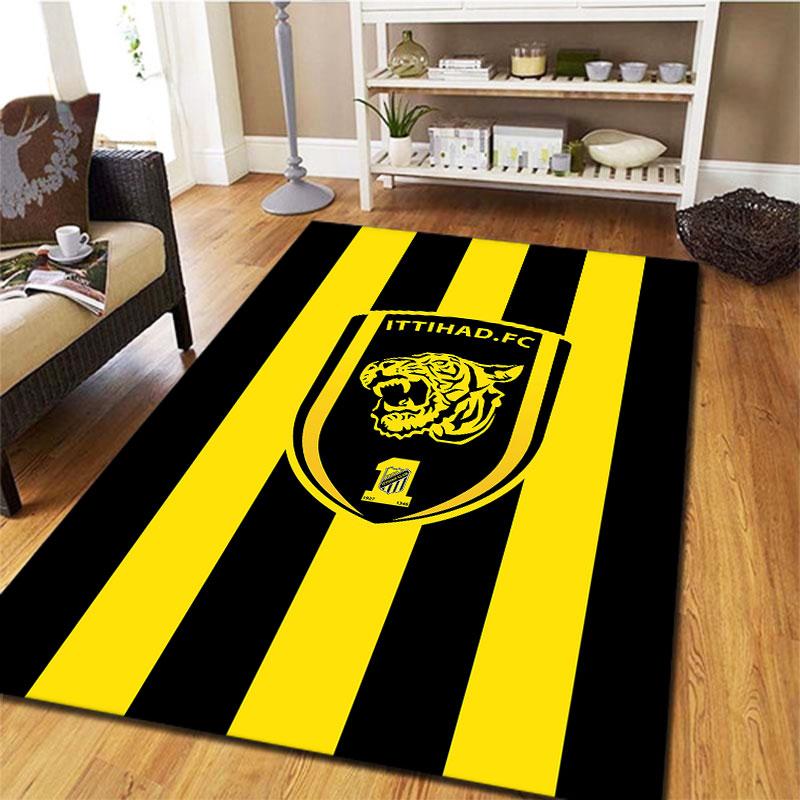Al-Ittihad FC Carpet Rug for Living Room Bedroom Home Sofa Decoration,Kids play Non-slip Floor Mat