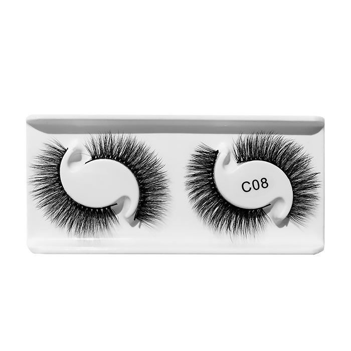 3D Natural Curl Two Pairs Of Japanese False Eyelashes Simulation Thick Grafted Eyelashes