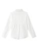 Solid Color Pleated Long-sleeve Women's Bamboo Cotton Lapel Top