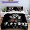 3-teiliges Linkin Park1 Design Bettwäsche-Set - HD-bedruckte Bettwäsche mit 1 Bettbezug und 2 Kissenbezügen - Perfekt für die Dekoration von Zuhause und Studentenwohnheim