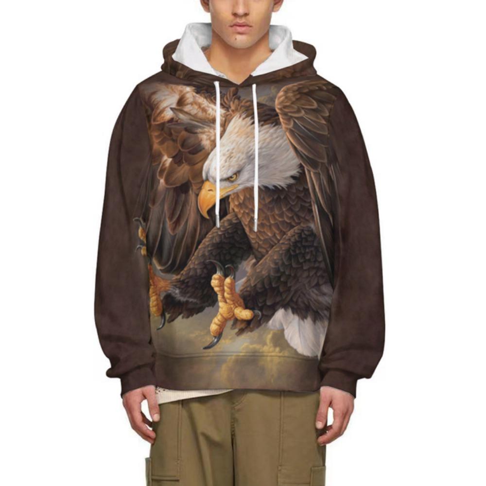 Fashion American Flag and Eagle 3D Printing Hoodie Men Casual Sweatshirt Harajuku Streetwear Long Sleeve Pullover