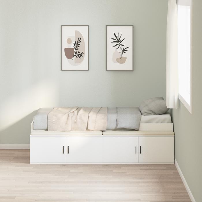 VidaXL White Storage Bed Frames 90x190 Cm 3335205