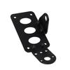 Motorcycle License Plate Mount Bracket Side Relocation Style with Adjustable Bolted Structure Slotted Plate Layout Black Finish Aluminum Build