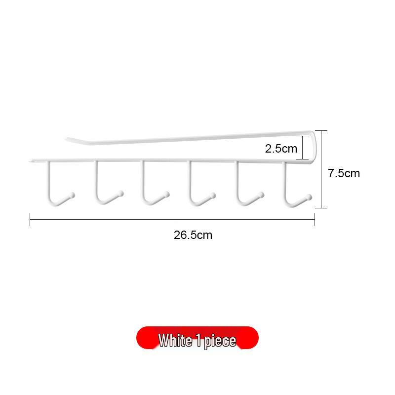 

Бесшовный шестикрючковый кухонный шкаф - решение для хранения в шкафу и гардеробе без сверления