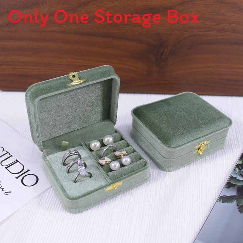 Jewelry Organizer Box With Velvet Fabric For Ring Earrings Necklace Storage