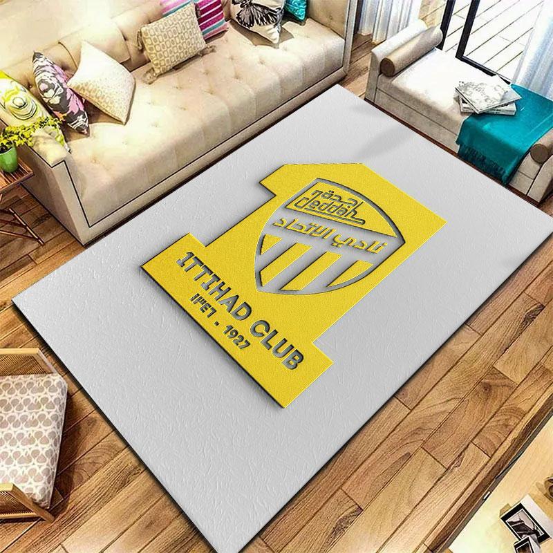 Al-Ittihad FC Carpet Rug for Living Room Bedroom Home Sofa Decoration,Kids play Non-slip Floor Mat