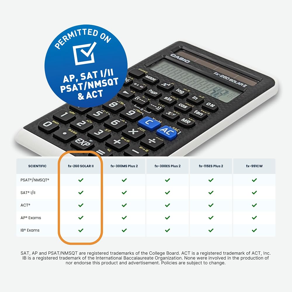 CASIO fx-260 SOLAR II Scientific Calculator (Black)