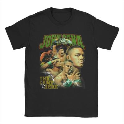 Herr Dam Grafiskt Tryckt Johns Cenas brottare brottning T-shirt Tee 100% Bomull T-shirts Kläder